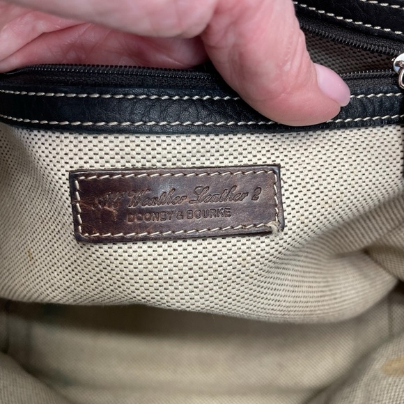 Dooney & Bourke Drawstring Bag Purse Black/Brown - Picture 16 of 16